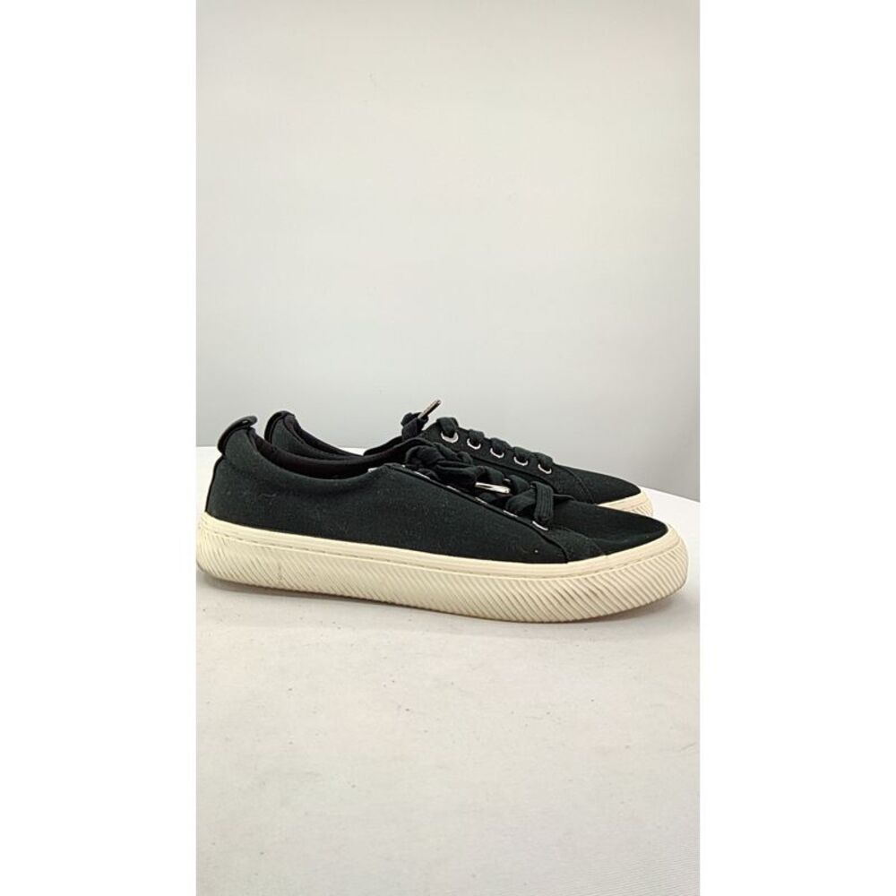 Quince Black Canvas Low-Top Sneakers with Cream Sole
